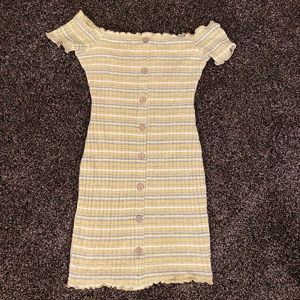 Yellow Off Shoulder Dress